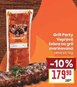 Billa Grill Party Vepřová žebra na gril marinovaná cena za nabídka