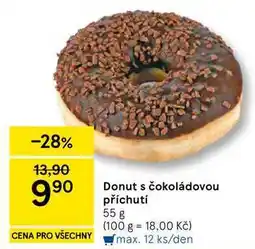 Tesco Donut s čokoládovou příchutí nabídka