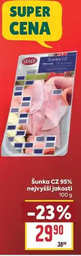 Billa Šunka CZ 95% nejvyšší jakosti nabídka