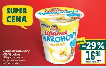 Billa Lipánek tvarohový -30% cukru nabídka