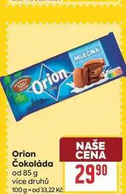 Billa Orion Čokoláda od nabídka