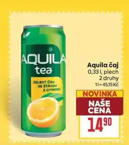 Billa Aquila čaj 0,331, plech nabídka