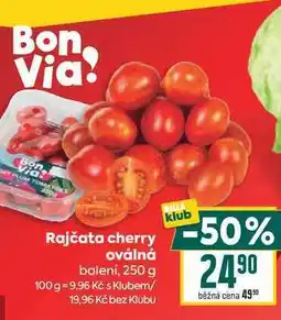 Billa Rajčata cherry oválná balení nabídka