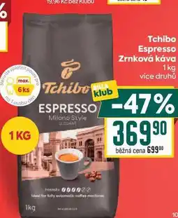 Billa Tchibo Espresso Zrnková káva nabídka