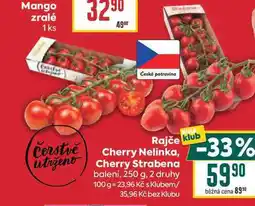 Billa Rajče Cherry Strabena balení nabídka