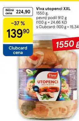 Tesco Viva utopenci XXL, 1550 g. pevný podíl 912 g nabídka
