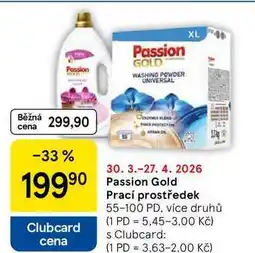 Tesco Passion Gold Prací prostředek, 55-100 PD, více druhů nabídka