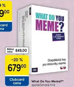 Tesco What Do You Meme? společenská hra nabídka