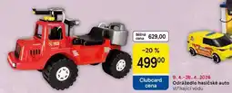 Tesco Odrážedlo hasičské auto stříkající vodu nabídka