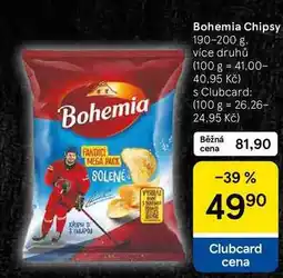 Tesco Bohemia Chipsy, 190-200 g. více druhů nabídka
