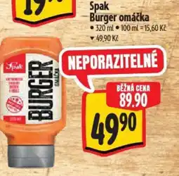 Albert Spak Burger omáčka nabídka