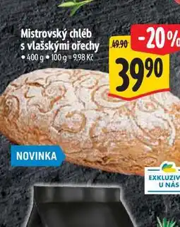 Albert Mistrovský chléb s vlašskými ořechy nabídka