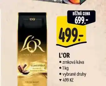 Albert L'OR zrnková káva nabídka