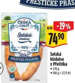 Albert Selská klobása z Přeštíka nabídka