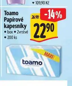 Albert Toamo Papírové kapesníky box 2vrstvé 200 ks nabídka