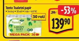 Albert Tento Toaletní papír 3vrstvý 30 rolí nabídka