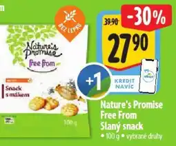 Albert Nature's Promise Free From Slaný snack nabídka