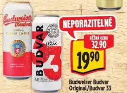 Albert Budweiser Budvar Original/Budvar 33 nabídka