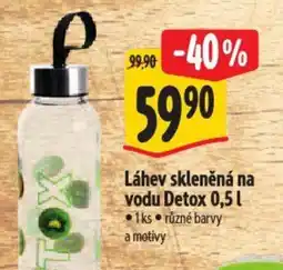 Albert Láhev skleněná na vodu Detox nabídka