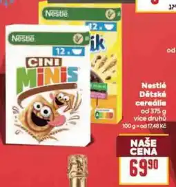 Billa Nestlé Dětské cereálie nabídka