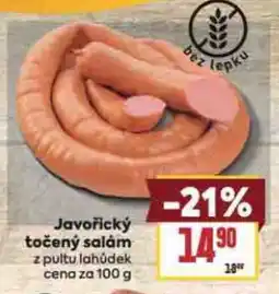 Billa Javořický točený salám nabídka