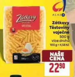 Billa Zátkovy Těstoviny vaječné nabídka