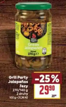Billa Grill Party Jalapeños řezy nabídka
