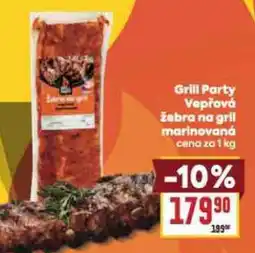 Billa Grill Party Vepřová Zebra na gril marinovaná nabídka