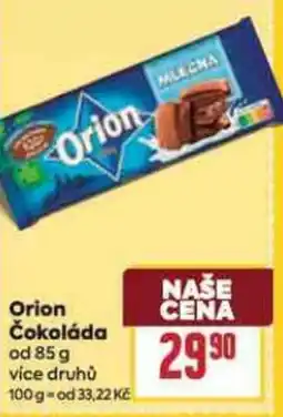 Billa Orion Čokoláda nabídka