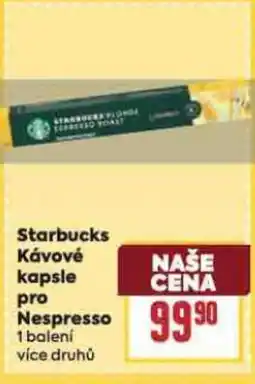 Billa Starbucks Κάνονό kapsle pro Nespresso nabídka