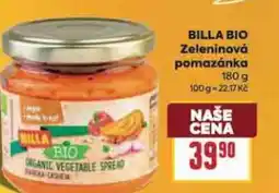 Billa BILLA BIO Zeleninová pomazánka nabídka