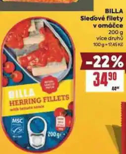 Billa BILLA Sledové filety v omáčce nabídka