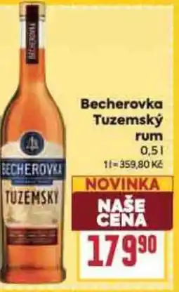 Billa Becherovka Tuzemský rum nabídka