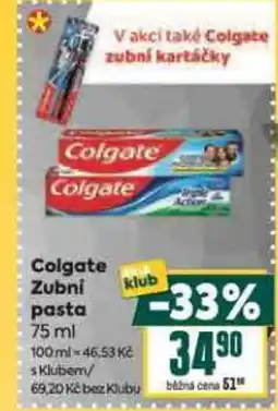 Billa Colgate Zubni pasta nabídka
