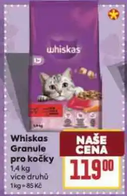 Billa Whiskas Granule pro kočky nabídka