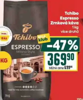 Billa Tchibo Espresso Zrnková káva nabídka