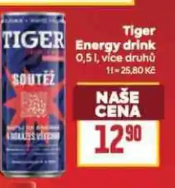 Billa Tiger Energy drink nabídka