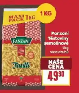 Billa Panzani Těstoviny semolinové nabídka
