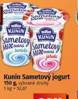Coop Kunín Sametový jogurt nabídka