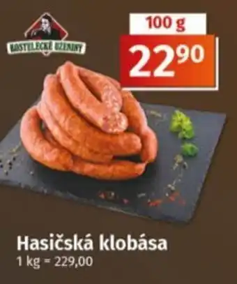 Coop Hasičská klobása nabídka