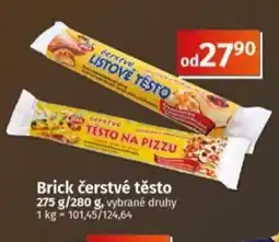 Coop Brick čerstvé těsto nabídka