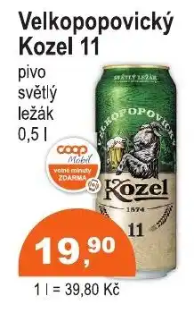 COOP DISKONT Velkopopovický Kozel 11 nabídka