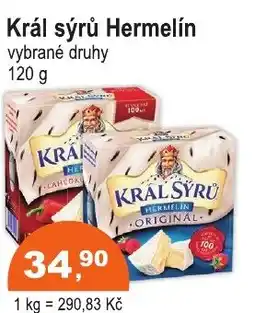 COOP DISKONT Král sýrů Hermelín nabídka