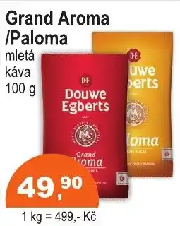 COOP DISKONT Grand Aroma /Paloma mletá káva nabídka