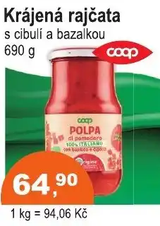 COOP DISKONT Krájená rajčata nabídka
