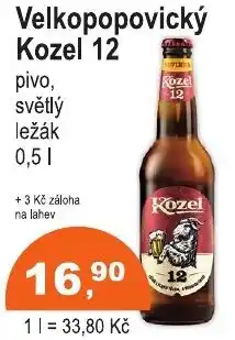 COOP DISKONT Velkopopovický Kozel 12 nabídka