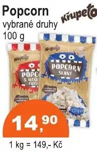 COOP DISKONT Popcorn nabídka