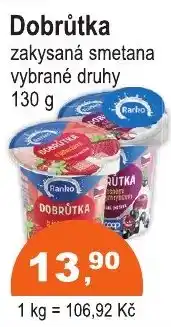 COOP DISKONT Ranko Dobrůtka zakysaná smetana nabídka