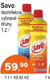 COOP DISKONT Savo dezinfekce nabídka