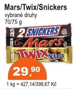 COOP DISKONT Mars/Twix/Snickers nabídka